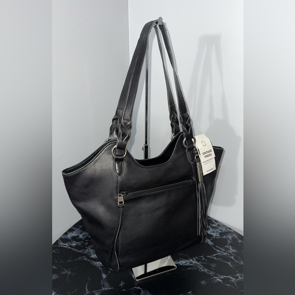 The Sak Handbags - The Sak Handbag Sierra Leather Black Shopper Shoulder Bag AUTHENTIC NWT